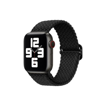 FixPremium - Bracelet Solo Loop pour Apple Watch (42, 44, 45 et 49 mm), noir
