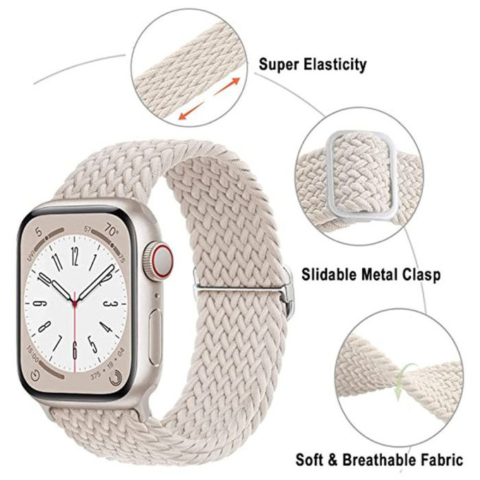 FixPremium - Bracelet Solo Loop pour Apple Watch (42, 44, 45 et 49 mm), bleu foncé