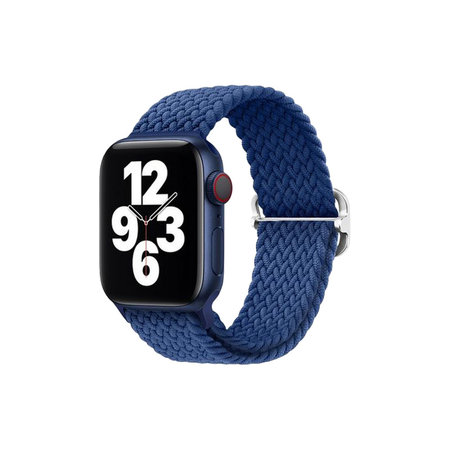 FixPremium - Bracelet Solo Loop pour Apple Watch (42, 44, 45 et 49 mm), bleu foncé