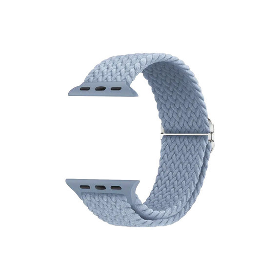FixPremium - Bracelet Solo Loop pour Apple Watch (42, 44, 45 et 49 mm), bleu clair