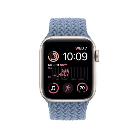 FixPremium - Bracelet Solo Loop pour Apple Watch (42, 44, 45 et 49 mm), bleu clair