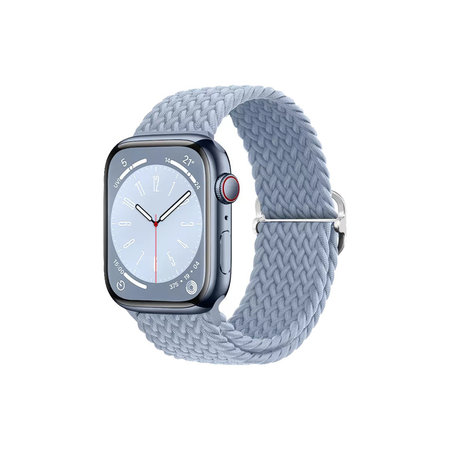 FixPremium - Bracelet Solo Loop pour Apple Watch (42, 44, 45 et 49 mm), bleu clair