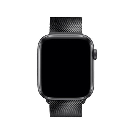 FixPremium - Bracelet Milanese Loop pour Apple Watch (42, 44, 45 & 49mm), noir