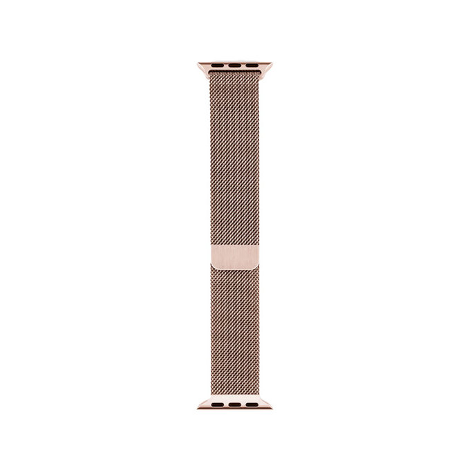 FixPremium - Bracelet Milanese Loop pour Apple Watch (42, 44, 45 & 49mm), or rose