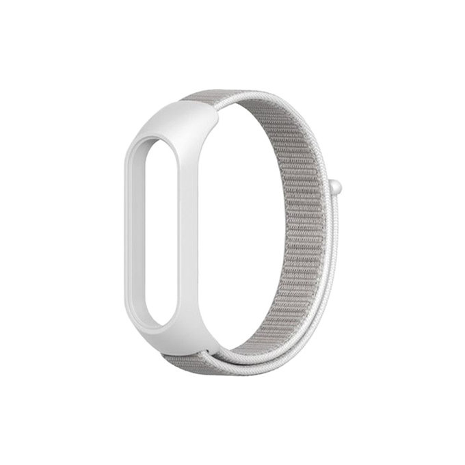 FixPremium - Sangle en nylon pour Xiaomi Mi Band (5/6/7/7 NFC), blanc