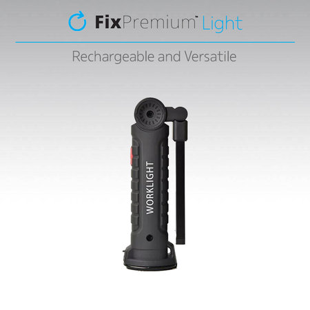 FixPremium - Lampe de poche LED de camping, noire