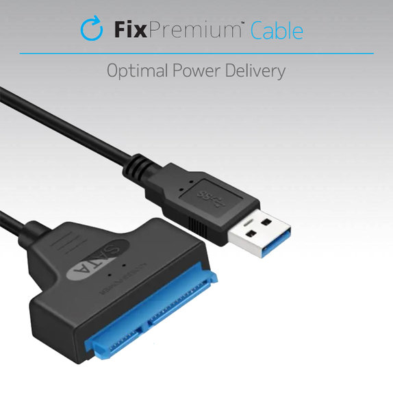 FixPremium - Câble - USB-C / SATA 2,5", noir