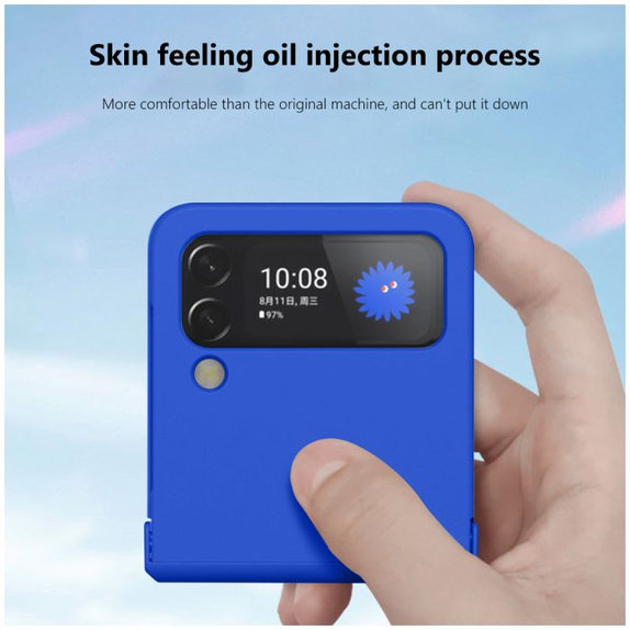 FixPremium - Étui en silicone pour Samsung Galaxy Z Flip 4, noir