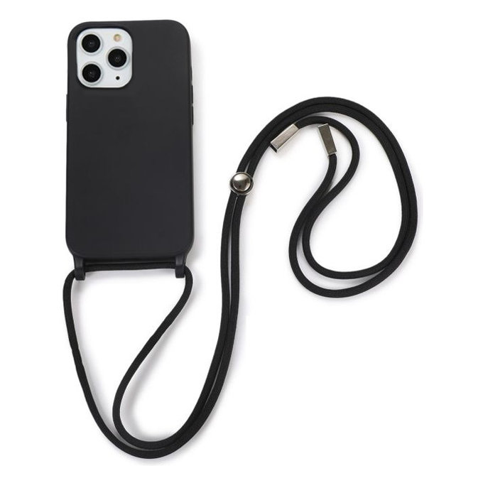 FixPremium - Étui en silicone s String pour iPhone 11 Pro Max, noir