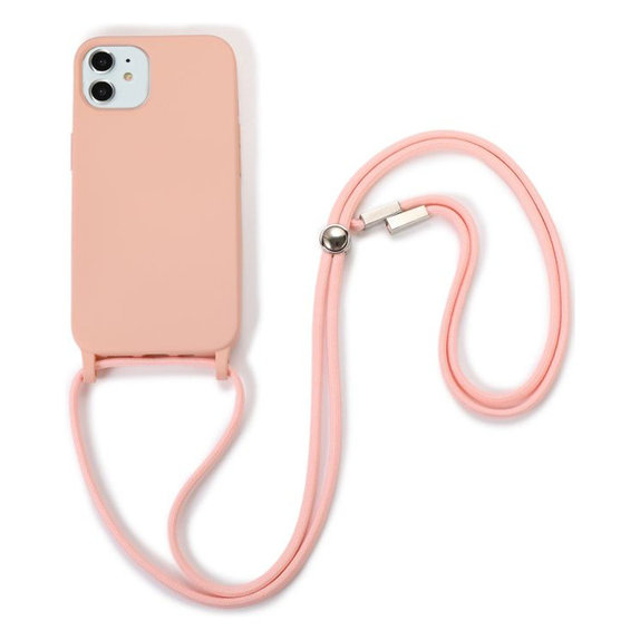 FixPremium - Étui en silicone s String pour iPhone 11, rose