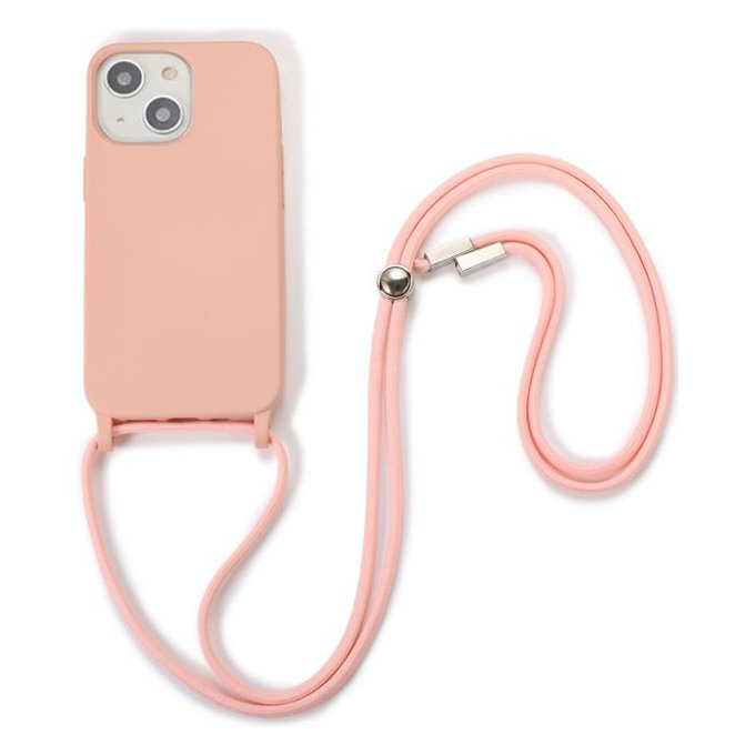 FixPremium - Étui en silicone s String pour iPhone 14 Plus, rose