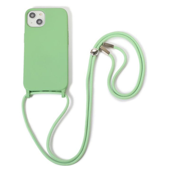 FixPremium - Étui en silicone s String pour iPhone 13 & 14, vert