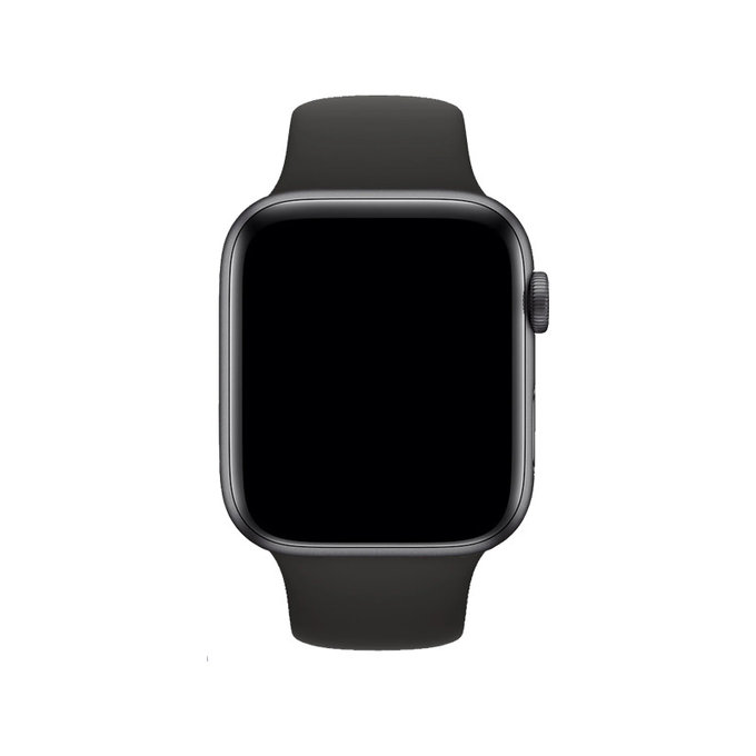 FixPremium - Bracelet en silicone pour Apple Watch (42, 44, 45 et 49 mm), noir