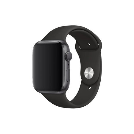 FixPremium - Bracelet en silicone pour Apple Watch (42, 44, 45 et 49 mm), noir