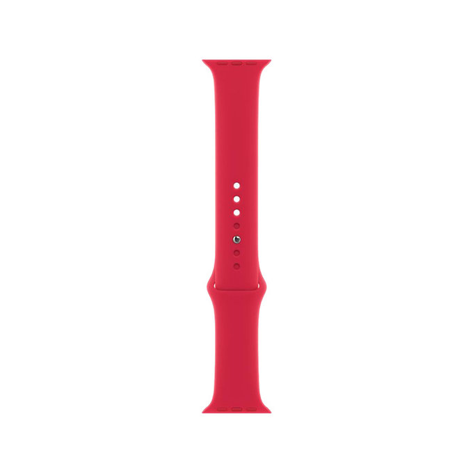 FixPremium - Bracelet en silicone pour Apple Watch (42, 44, 45 et 49 mm), rouge