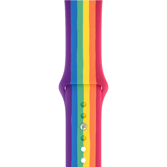 FixPremium - Bracelet en silicone pour Apple Watch (42, 44, 45 et 49 mm), fierté