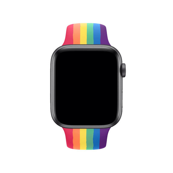 FixPremium - Bracelet en silicone pour Apple Watch (42, 44, 45 et 49 mm), fierté
