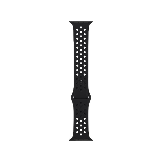 FixPremium - Bracelet sport en silicone pour Apple Watch (42, 44, 45 et 49 mm), noir