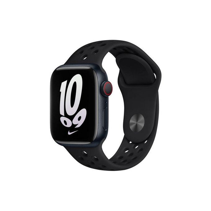 FixPremium - Bracelet sport en silicone pour Apple Watch (42, 44, 45 et 49 mm), noir