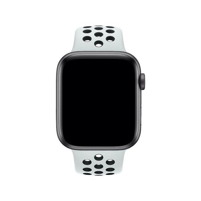 FixPremium - Bracelet sport en silicone pour Apple Watch (42, 44, 45 et 49 mm), blanc