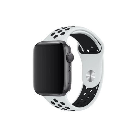 FixPremium - Bracelet sport en silicone pour Apple Watch (38, 40 et 41 mm), blanc