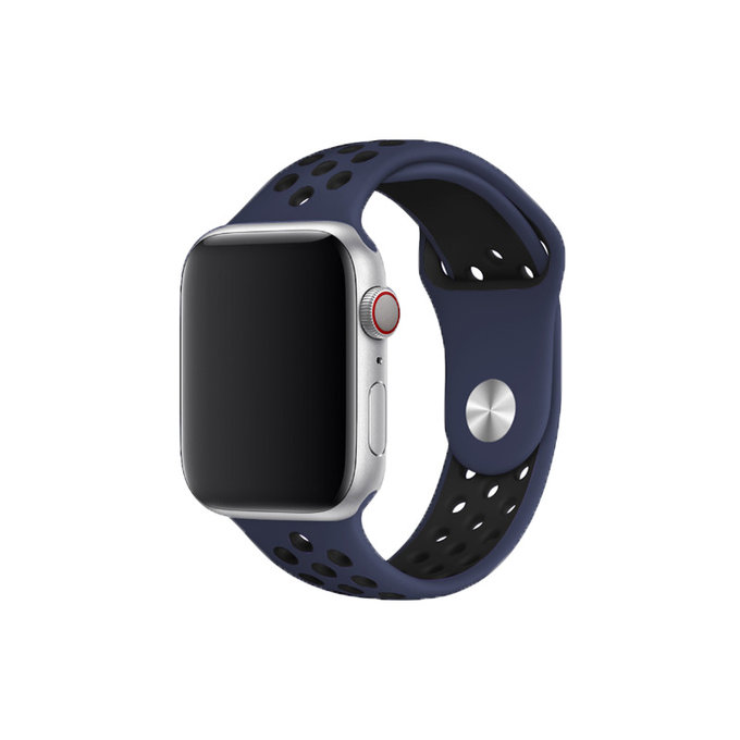 FixPremium - Bracelet sport en silicone pour Apple Watch (42, 44, 45 et 49 mm), bleu
