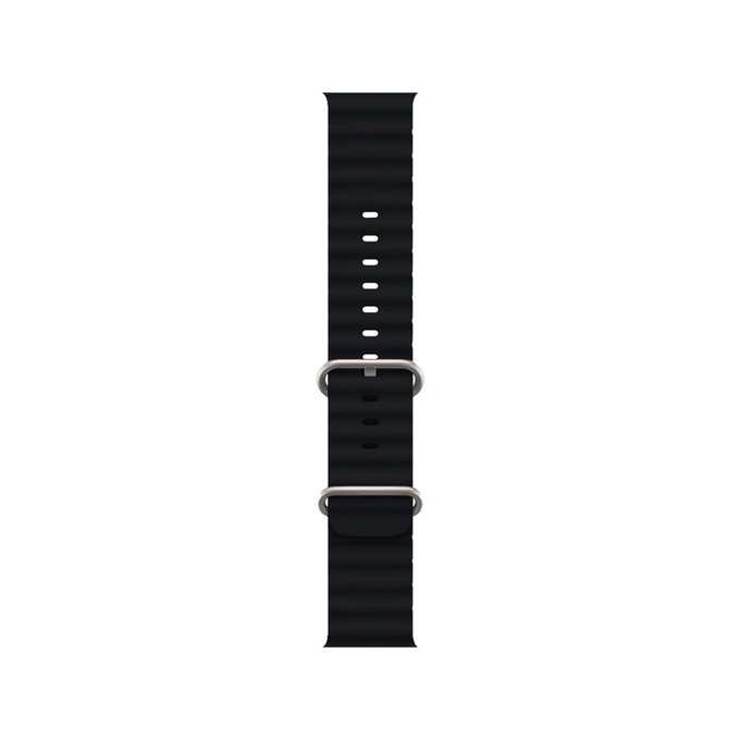FixPremium - Bracelet Ocean Loop pour Apple Watch (42, 44, 45 et 49 mm), noir