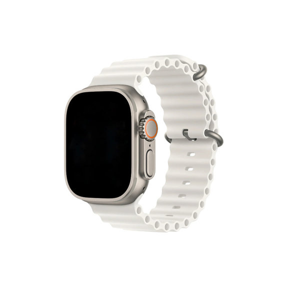 FixPremium - Bracelet Ocean Loop pour Apple Watch (42, 44, 45 et 49 mm), blanc