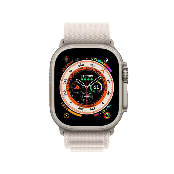 FixPremium - Bracelet Alpine Loop pour Apple Watch (42, 44, 45 et 49 mm), starlight