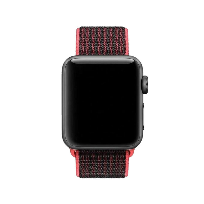 FixPremium - Bracelet en nylon pour Apple Watch (38, 40 et 41 mm), rouge