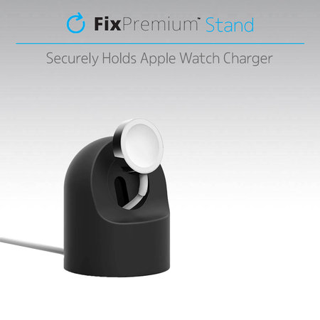 FixPremium - Support en silicone pour Apple Watch, noir