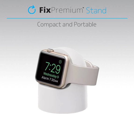 FixPremium - Support en silicone pour Apple Watch, noir