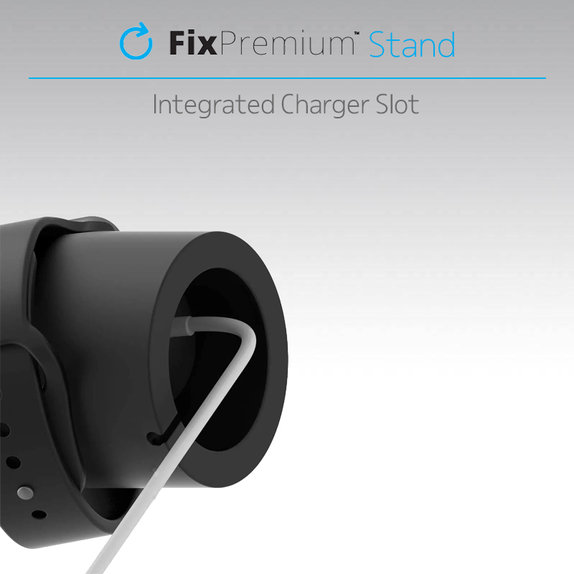 FixPremium - Support en silicone pour Apple Watch, noir