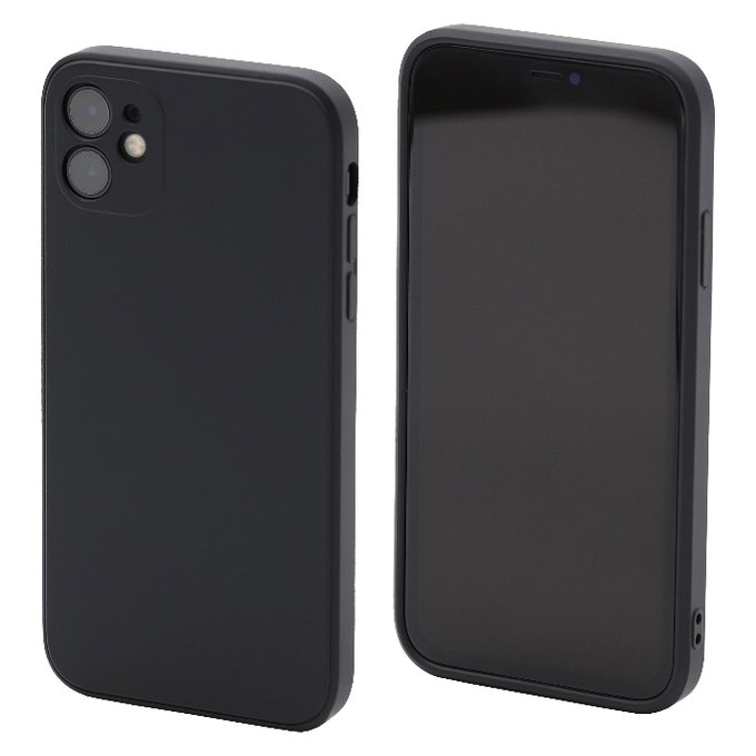 FixPremium - Coque en caoutchouc pour iPhone 11, noir
