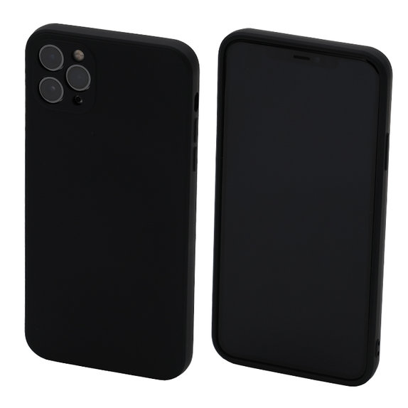 FixPremium - Coque en caoutchouc pour iPhone 11 Pro Max, noir