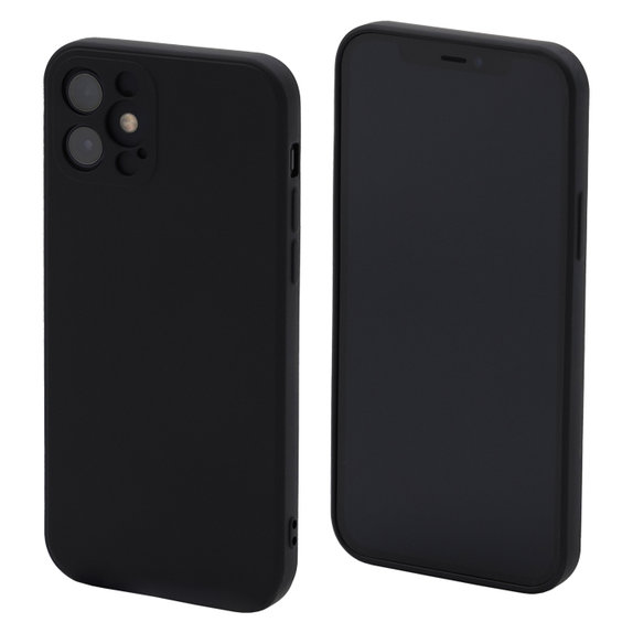 FixPremium - Coque en caoutchouc pour iPhone 12 mini, noir