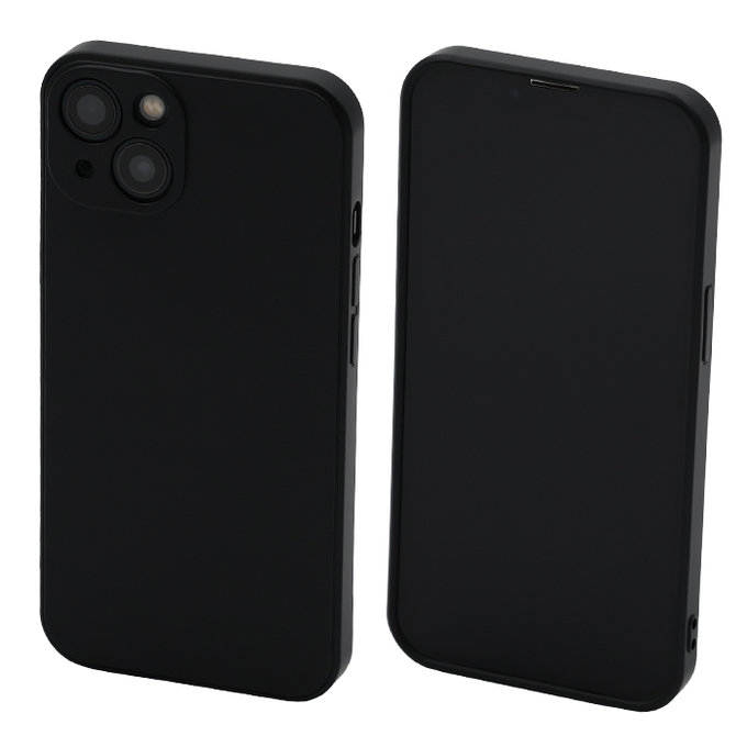 FixPremium - Coque en caoutchouc pour iPhone 13 & 14, noir