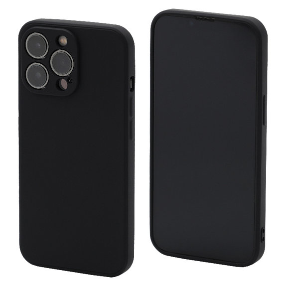 FixPremium - Coque en caoutchouc pour iPhone 13 Pro, noir