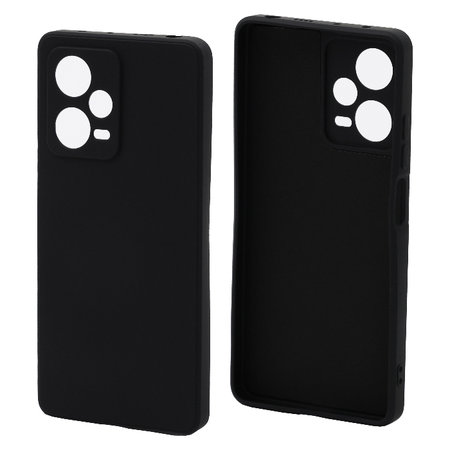 FixPremium - Coque en caoutchouc pour Xiaomi Redmi Note 12 Pro Plus, noir