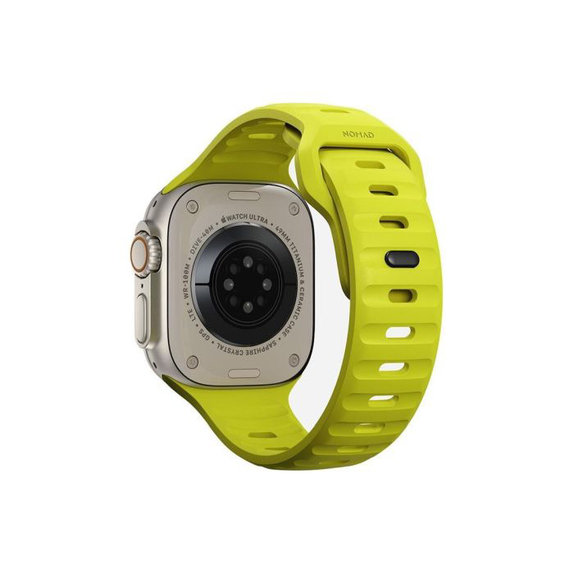 FixPremium - Bracelet Sport Silicone pour Apple Watch (42, 44, 45 & 49mm), tartrazine