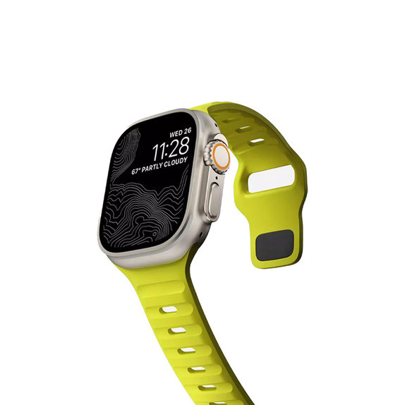 FixPremium - Bracelet Sport Silicone pour Apple Watch (38, 40 & 41mm), tartrazine