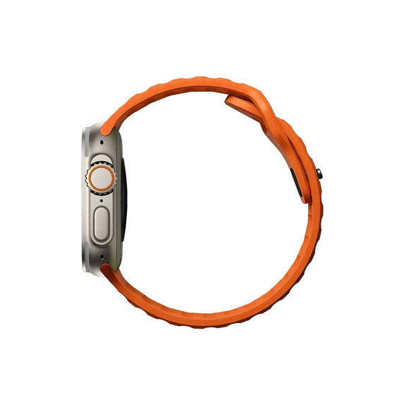 FixPremium - Bracelet Sport Silicone pour Apple Watch (42, 44, 45 & 49mm), orange