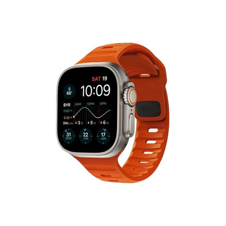 FixPremium - Bracelet Sport Silicone pour Apple Watch (42, 44, 45 & 49mm), orange