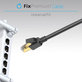 FixPremium - Câble Ethernet - RJ45 / RJ-45 (1m), noir