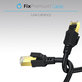 FixPremium - Câble Ethernet - RJ45 / RJ-45 (1m), noir