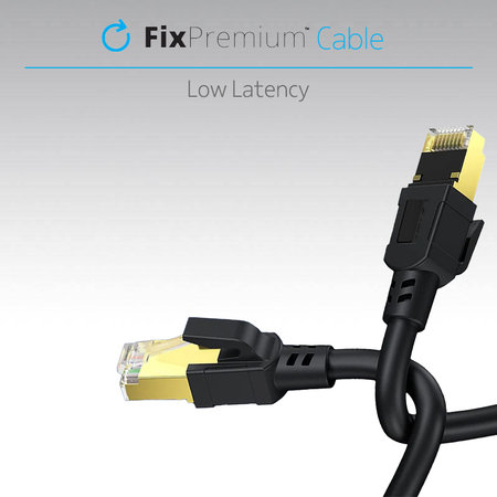 FixPremium - Câble Ethernet - RJ45 / RJ-45 (2m), noir