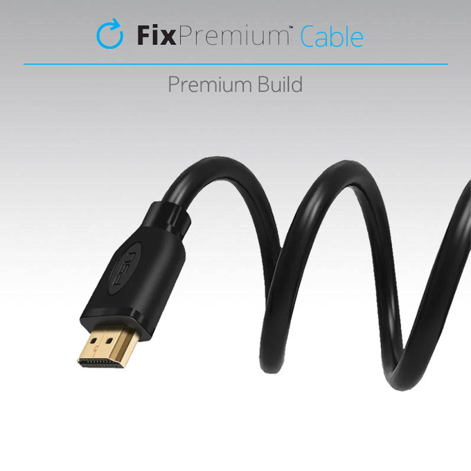 FixPremium - Câble HDMI / HDMI, HDMI 2.0 (1m), noir