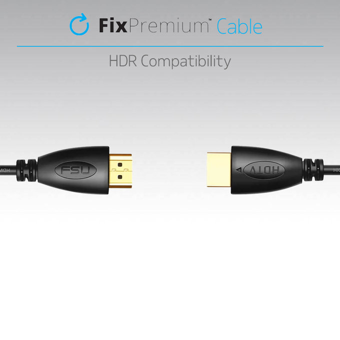 FixPremium - Câble HDMI / HDMI, HDMI 2.0 (1m), noir