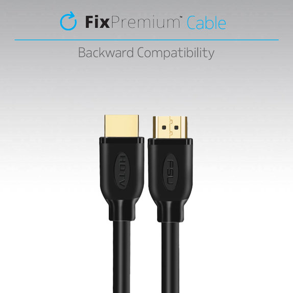 FixPremium - Câble HDMI / HDMI, HDMI 2.0 (1m), noir