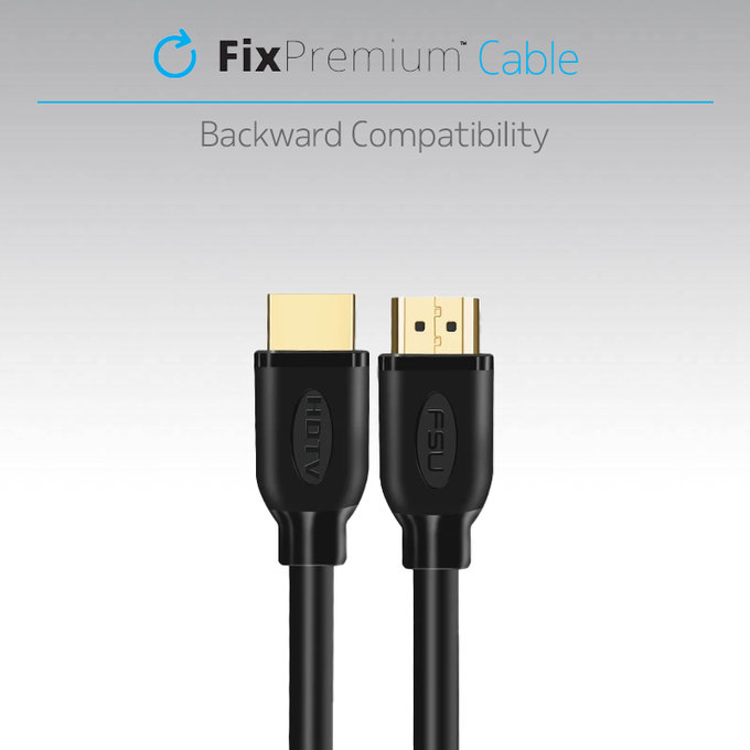 FixPremium - Câble HDMI / HDMI, HDMI 2.0 (1m), noir